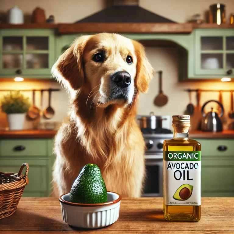 A dog have avocado oil