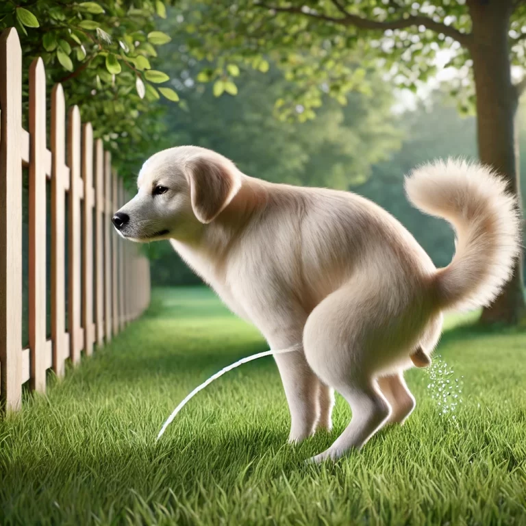 Dog is peeing