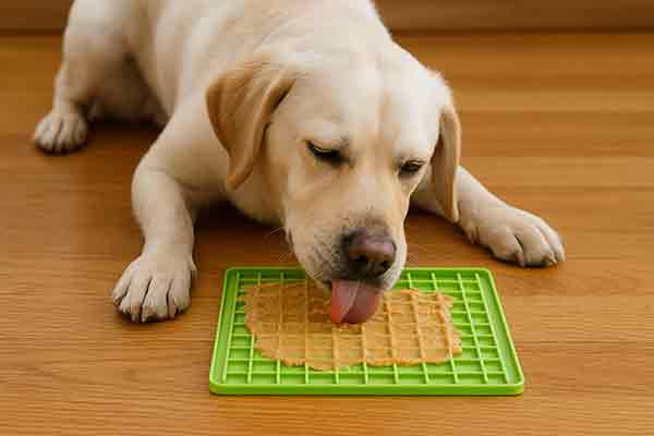 what to put on dog lick mat