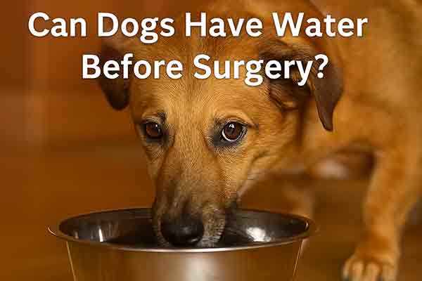 can dogs have water before surgery