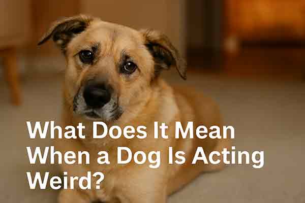what does it mean when a dog is acting weird