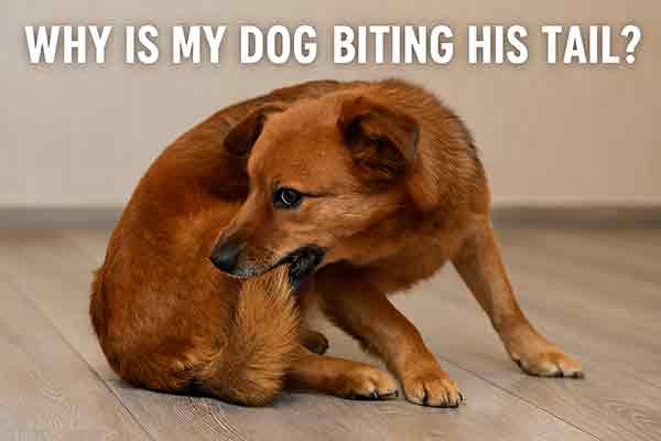why is my dog biting his tail