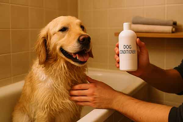 Bathing your dog with dog conditioner