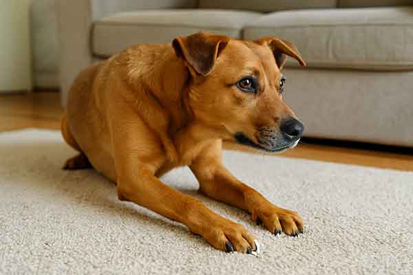 a dog scratch the carpet