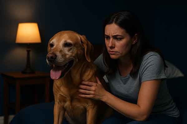 dog pant at night