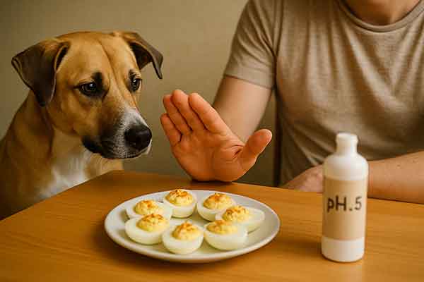 dog want eat deviled eggs