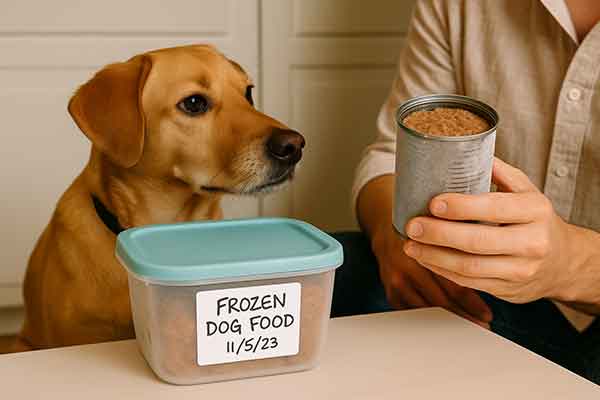 freeze canned dog food