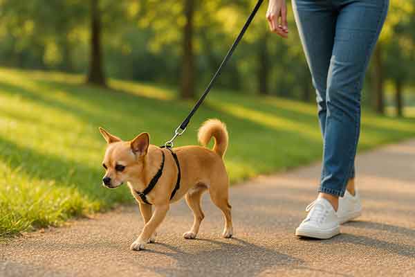 walk a dog with luxating patella