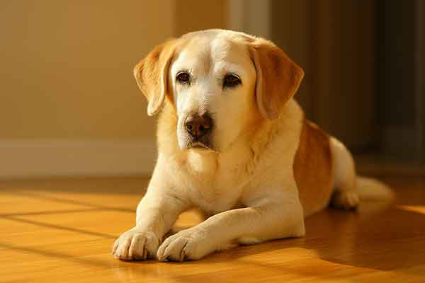 An elderly dog